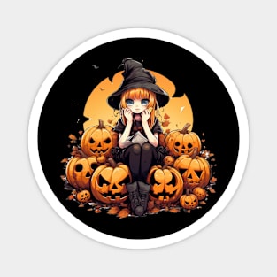 Pumpkin Witch Magnet